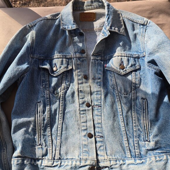 Vintage 80s Levi's Denim Trucker Jeans Jacket 50L - Picture 3 of 12